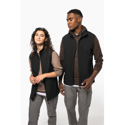 Unisex eco-friendly 2-layer softshell bodywarmer